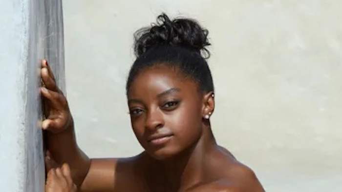 Simone Biles was photographed by James Macari in Houston.